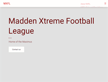 Tablet Screenshot of maddenxtremefootball.com